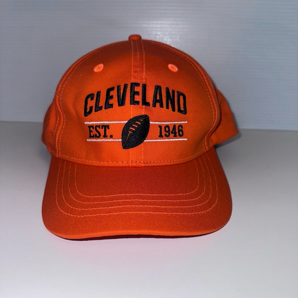 Unisex Hat Cap Adjustable Orange Cleveland Football New NWOT - Picture 1 of 5